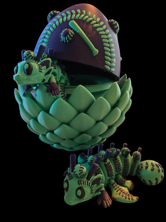 Baseball dragon with egg