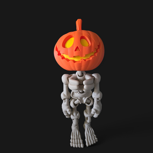 Pumpkin head skeleton
