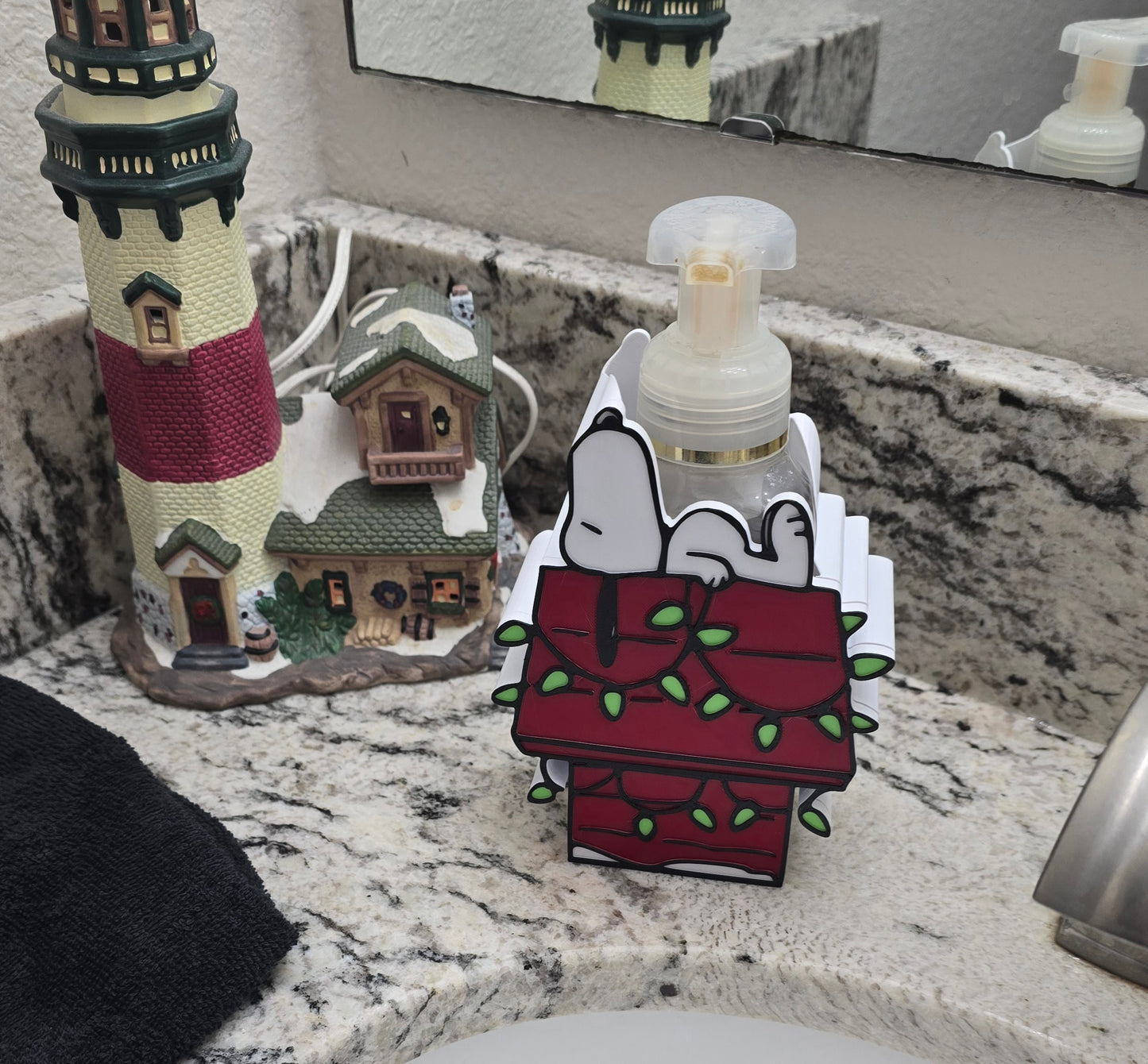 Dog on His Decorated Doghouse Soap Holder