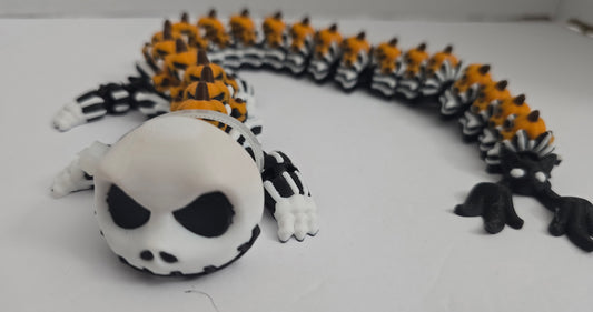 Skeleton dragon with a pumpkin back