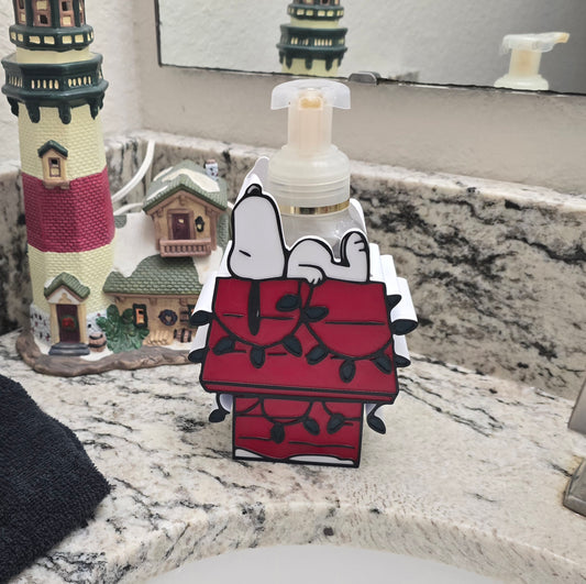 Dog on His Decorated Doghouse Soap Holder