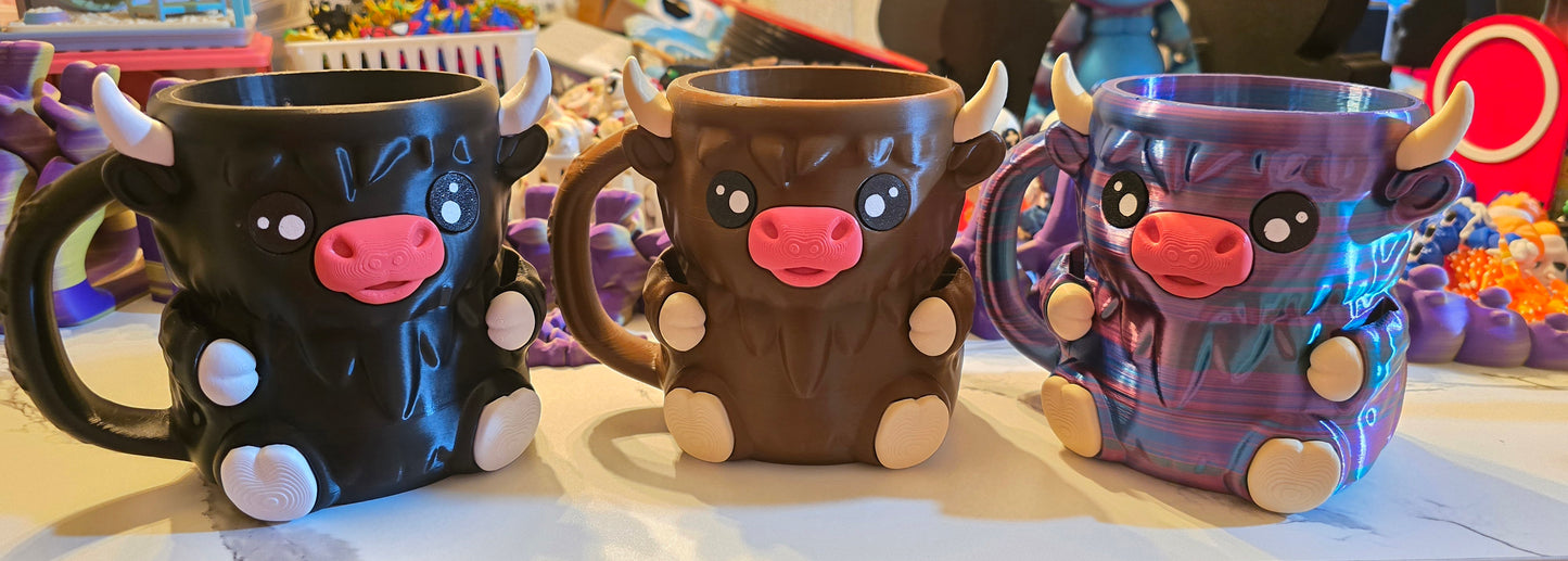 Highland Cow Ice Cream Holder